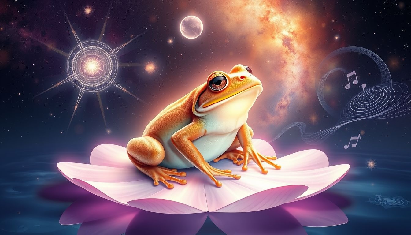 Dromen over kwakkende kikkers symboliseren het uiten van je waarheid.