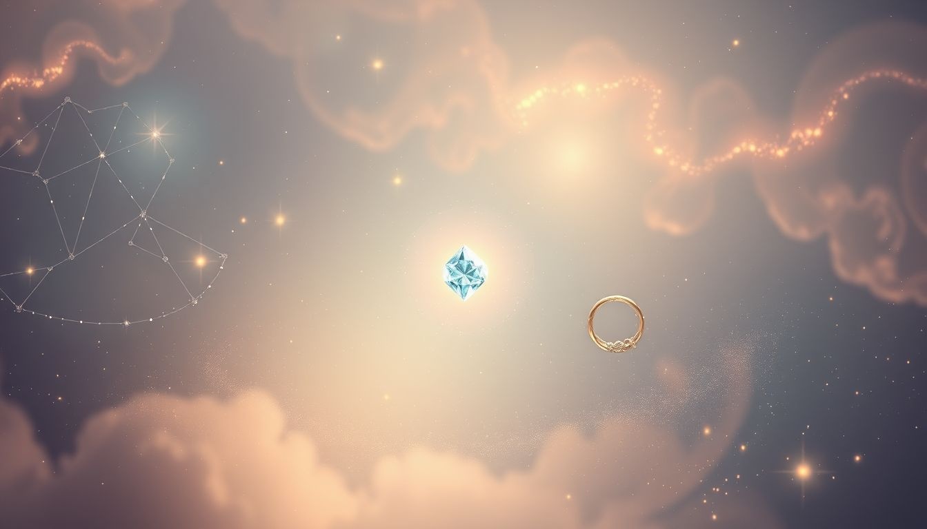 Een kleine diamanten ring symboliseert vaak zuivere, waardevolle liefde.
