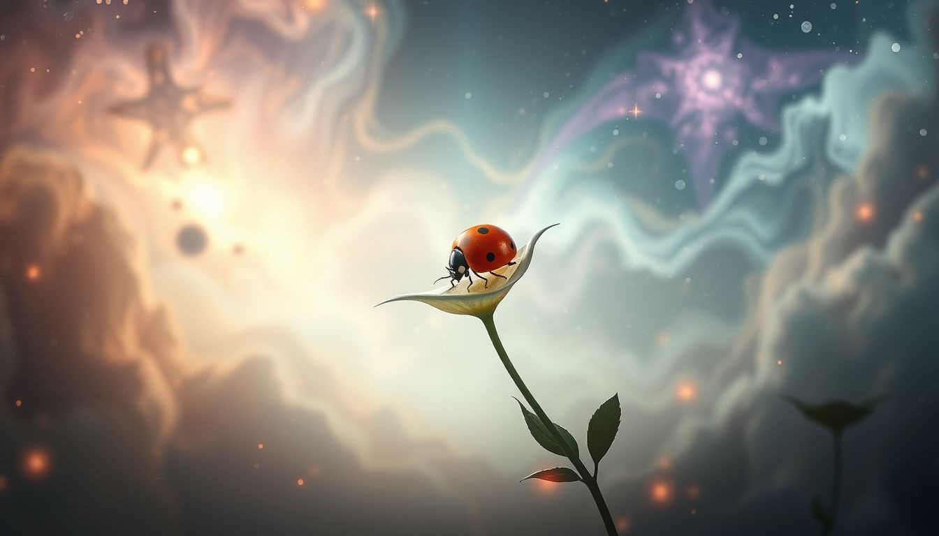 Dromen over lieveheersbeestjes op planten symboliseren geluk en groei.