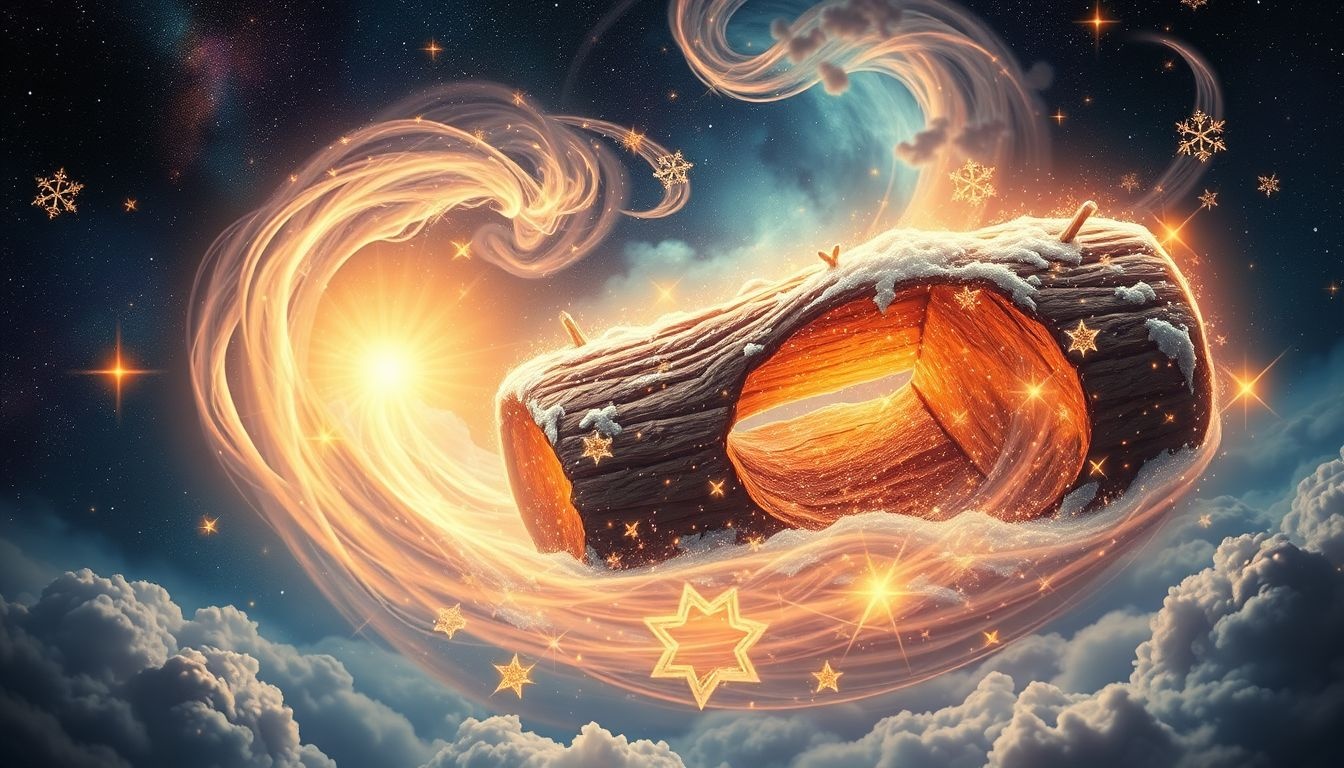 Dromen over een oneindige kerststam symboliseert eindeloze verbondenheid en traditie.