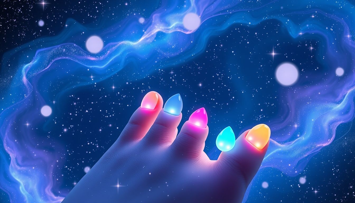 Dromen over gekleurde teennagels symboliseren vreugde en creativiteit.