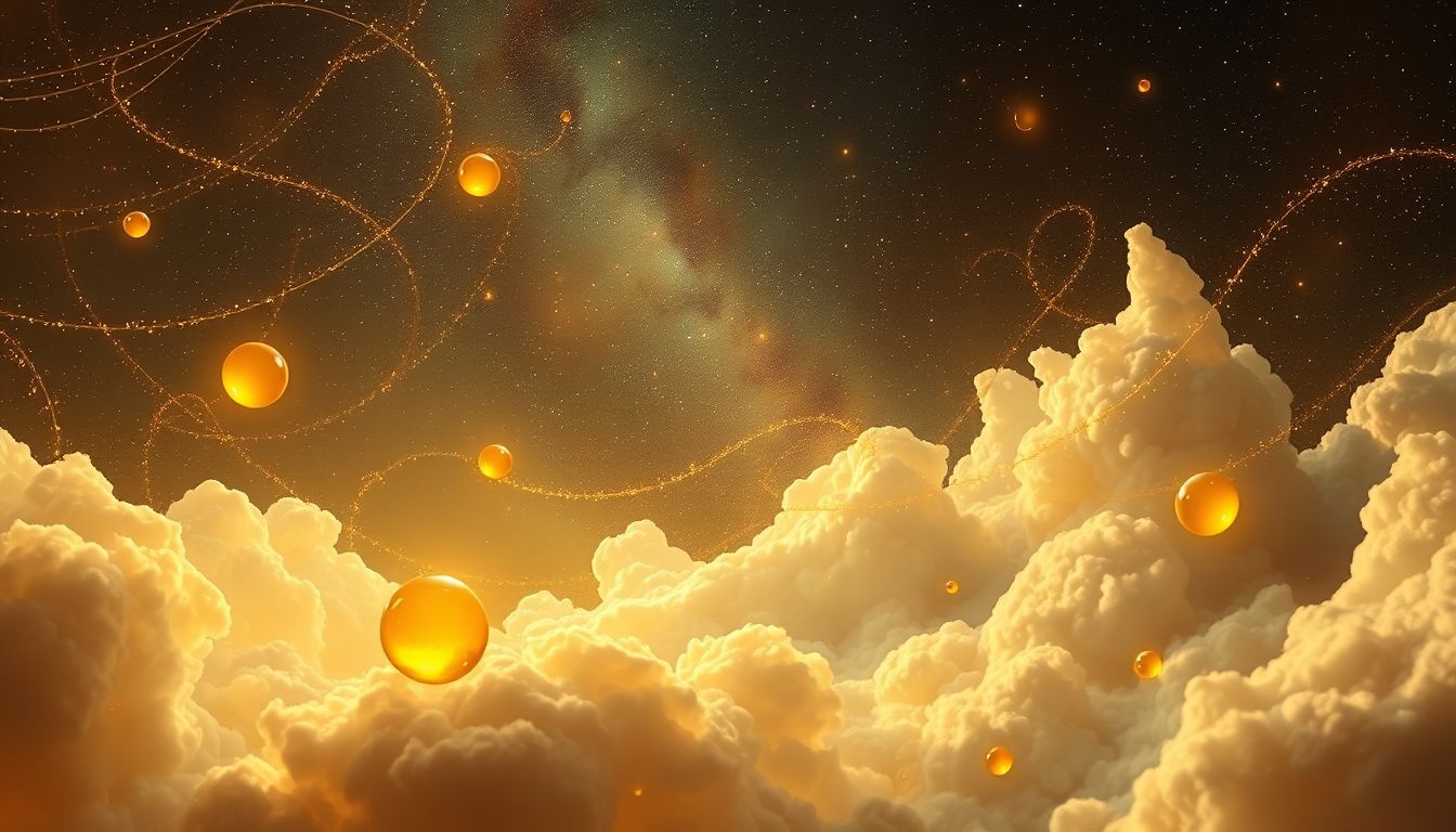 Dromen over gouden olie symboliseert overvloed, heling en spirituele groei.