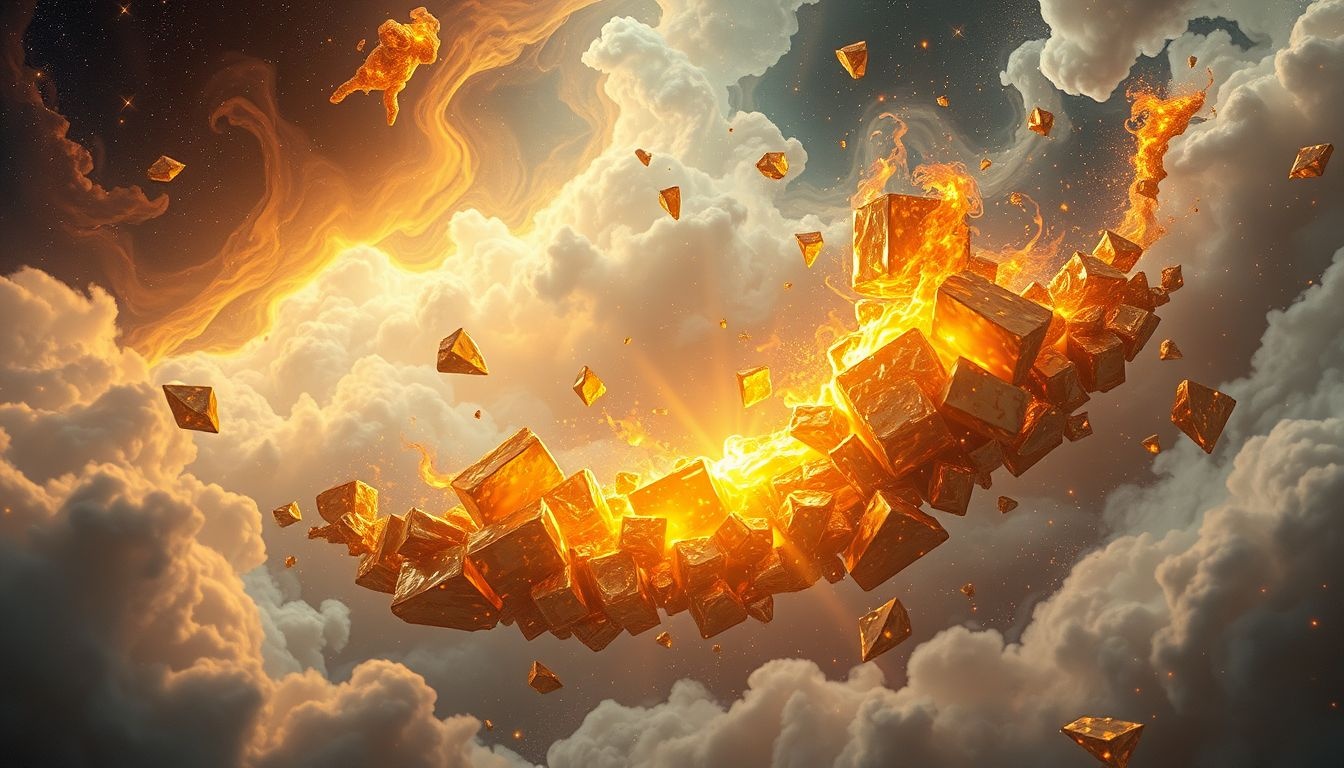 Dromen over goud en vuur symboliseren transformatie en waardeherkenning.