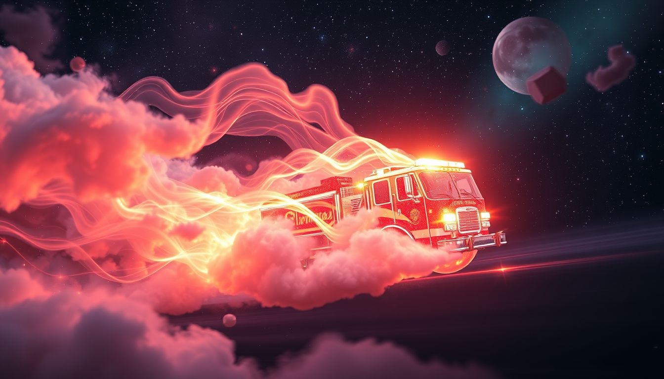 Dromen over een brandweerwagen symboliseren vaak dringende hulpbehoefte.