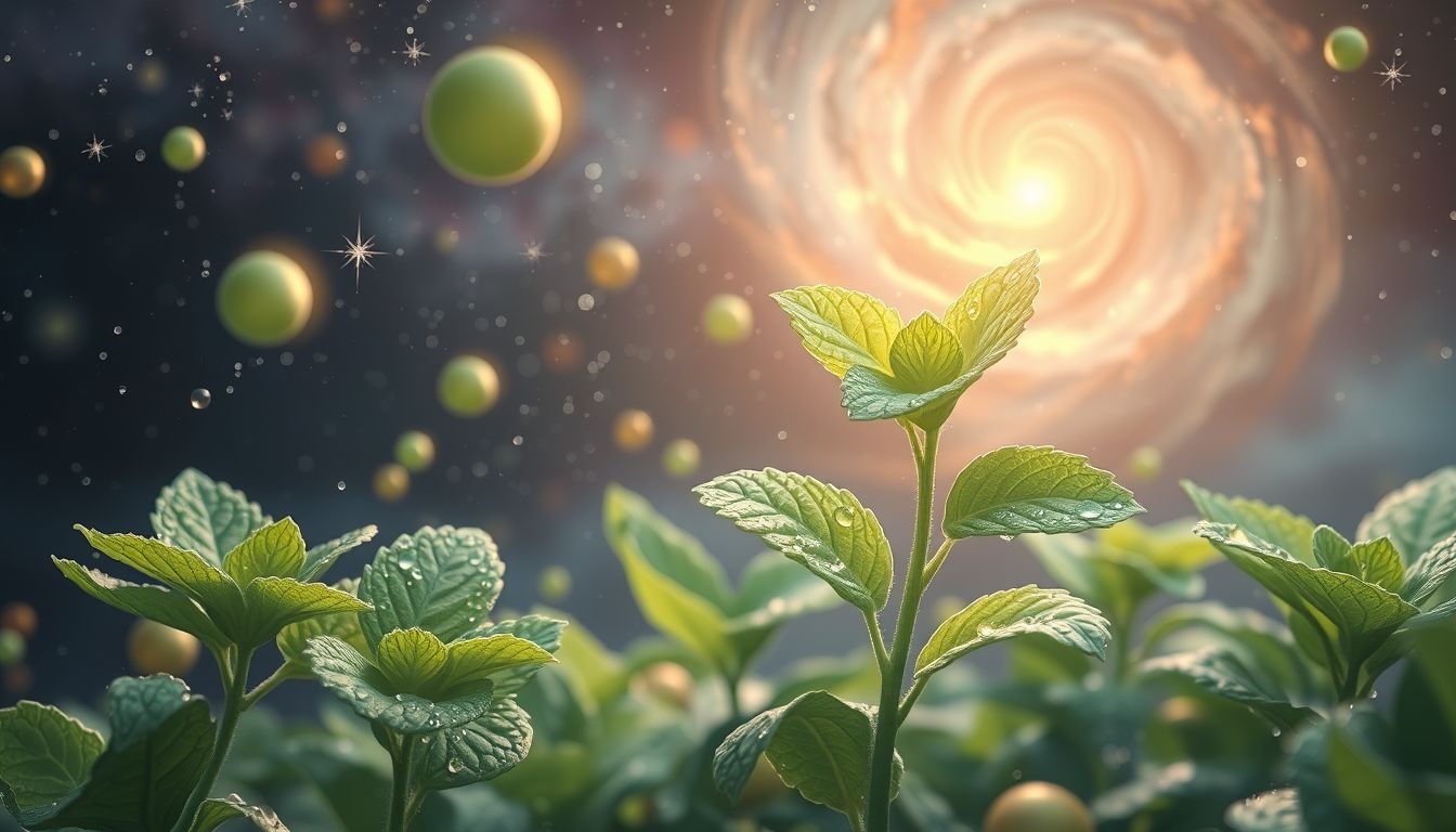 Dromen over pepermunt met fruit symboliseert natuurlijke frisheid en vitaliteit.
