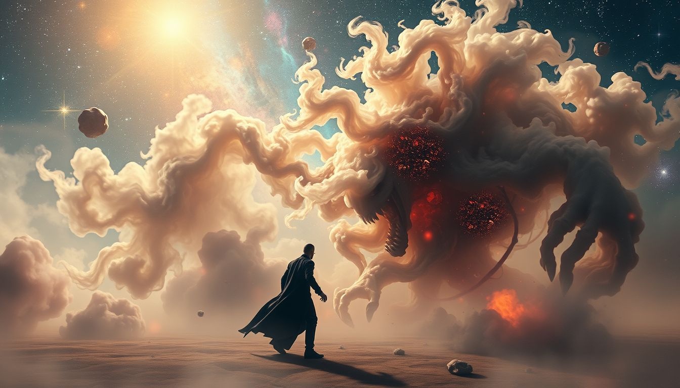 Dromen over vechten met een monster symboliseren innerlijke conflicten en angsten.