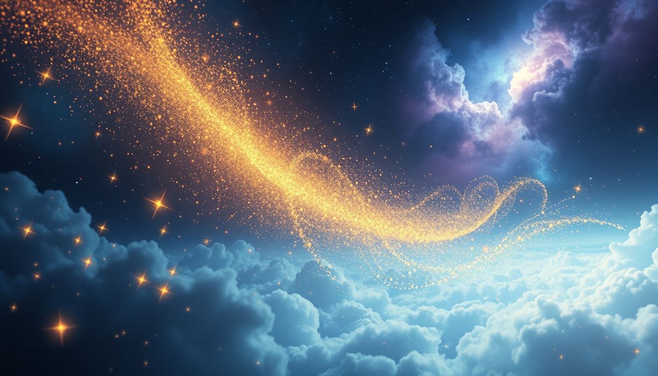 Gouden stof symboliseert welvaart en spirituele groei in dromen.