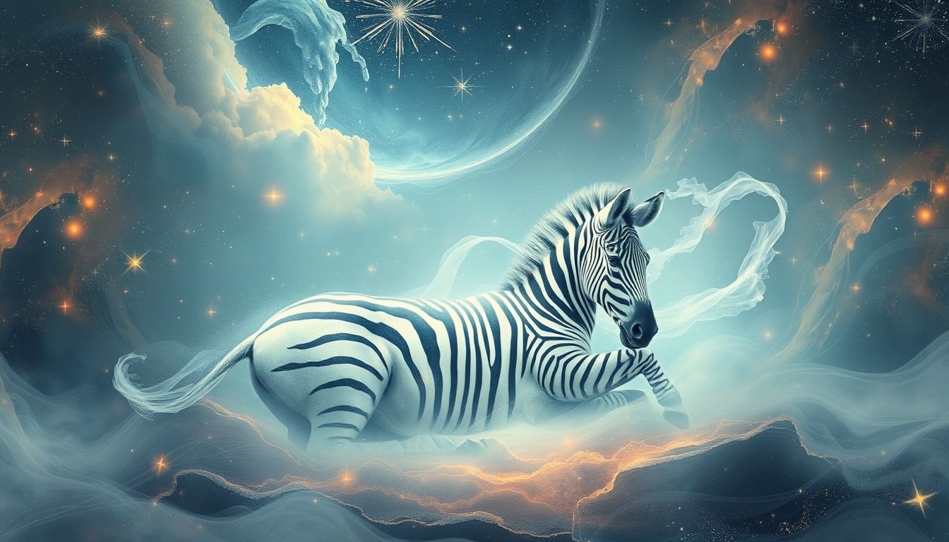 Een dode zebra in dromen symboliseert verloren balans en conflicten.