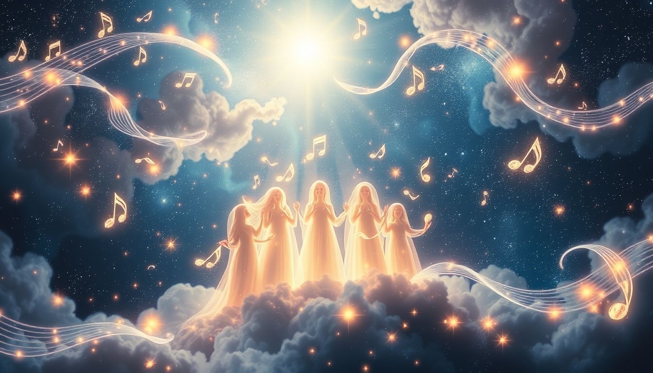 Een pelgrimskoor symboliseert innerlijke vrede en spirituele vreugde.
