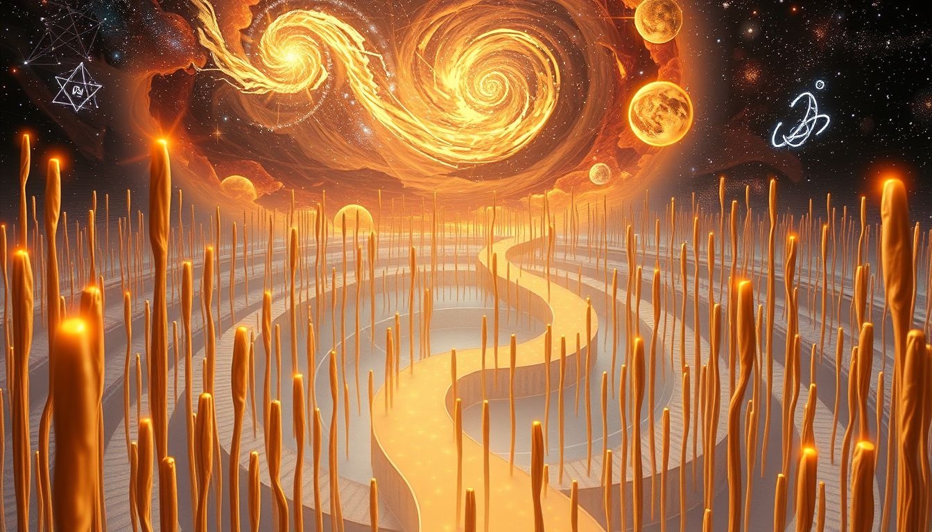 Een maisveld als labyrint symboliseert verwarring en innerlijke zoektocht.