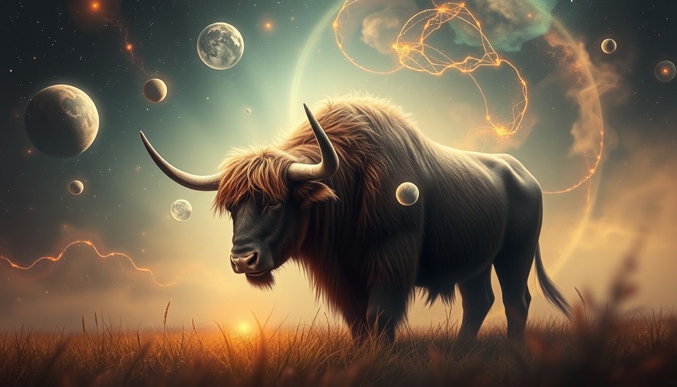 Een oeros voeren symboliseert kracht en innerlijke balans herstellen.