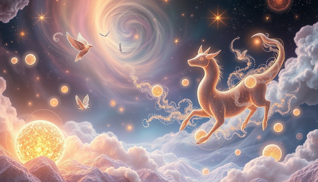 Dromen over grist en dieren symboliseren spirituele transformatie en verbinding.