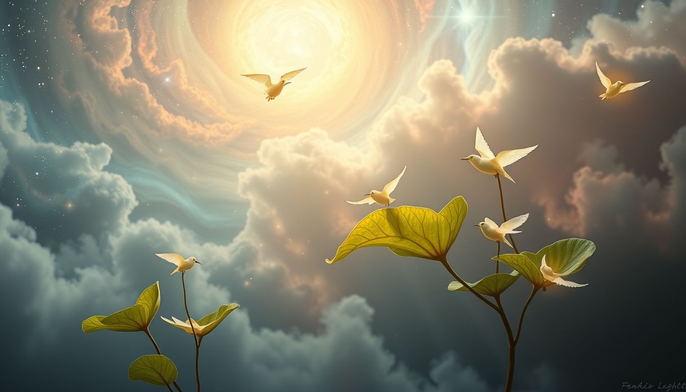 Droom 17 symboliseert vrijheid en hoop door zwaluwenkruid en vogels.