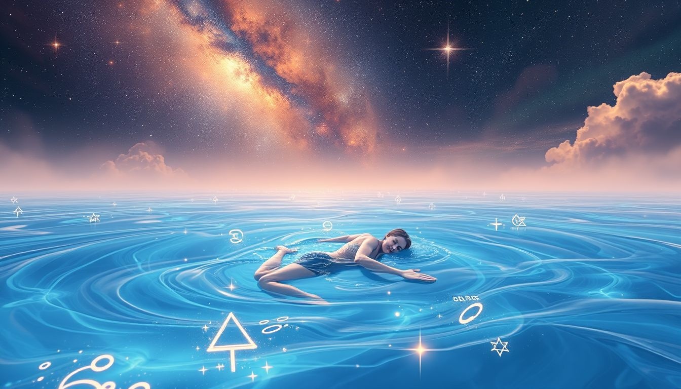 Zwemmen in vitriool symboliseert emotionele pijn en gevaarlijke innerlijke strijd.