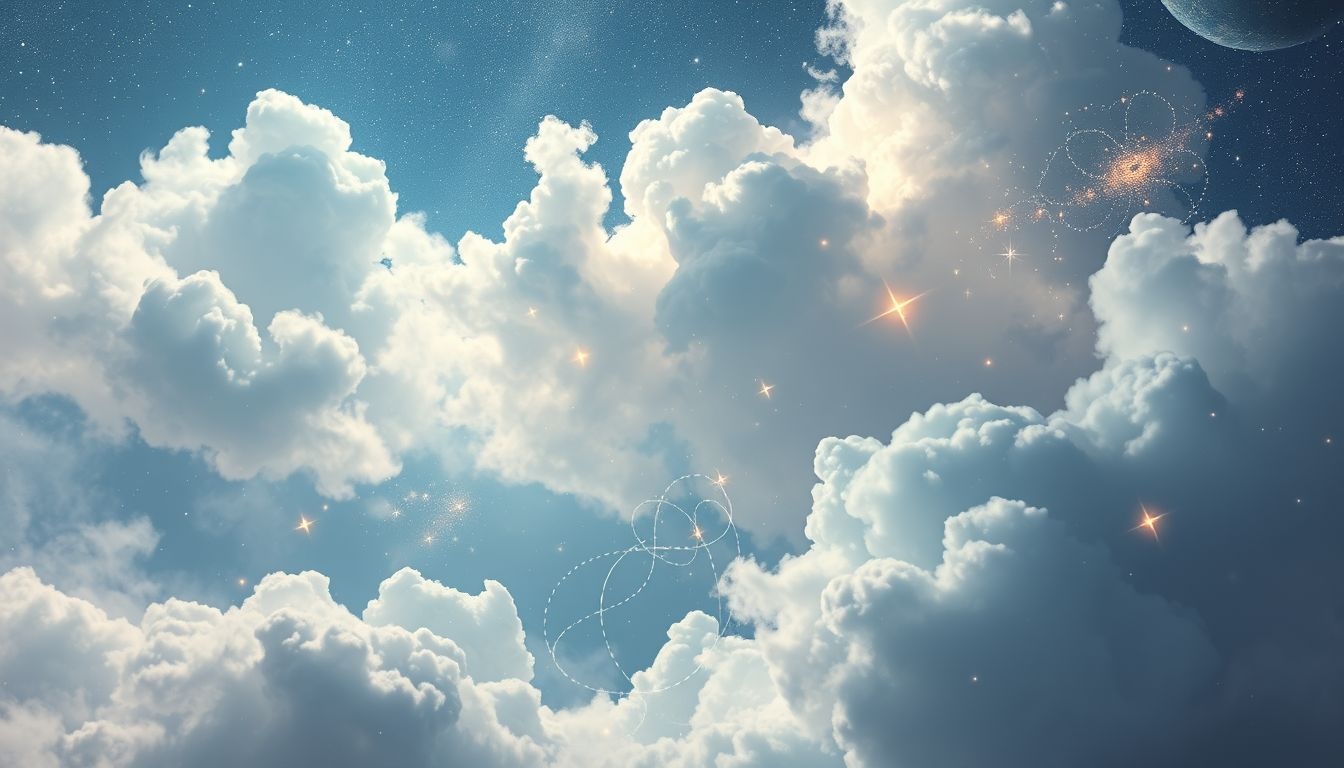 Dromen over een bewolkte hemel symboliseren innerlijke onzekerheid en twijfel.