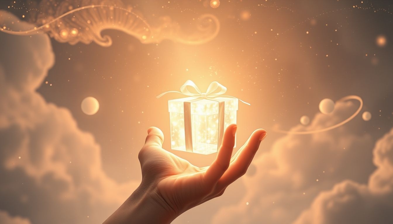 Een cadeau aannemen in dromen symboliseert onverwachte kansen en waardering.