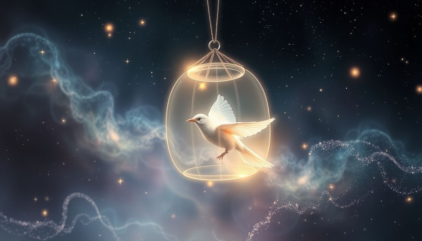 Droom 2: Een gevangen vogel symboliseert innerlijke beperkingen en verlangen.