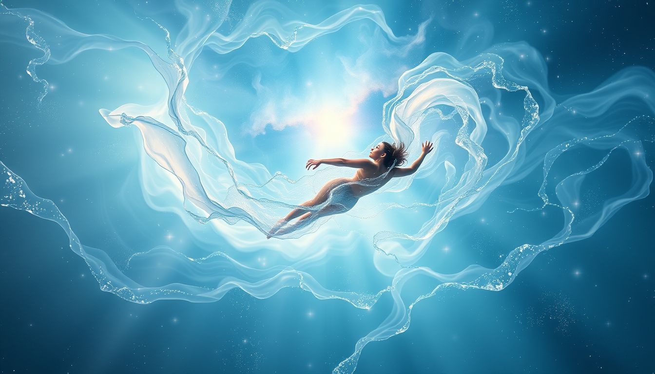 Zwemmen in helder water symboliseert emotionele vrijheid en innerlijke rust.