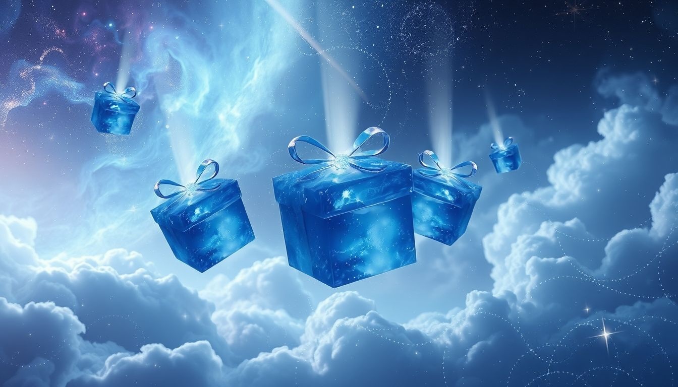 Een indigo geschenk symboliseert spiritueel ontwaken en intuïtieve kracht.