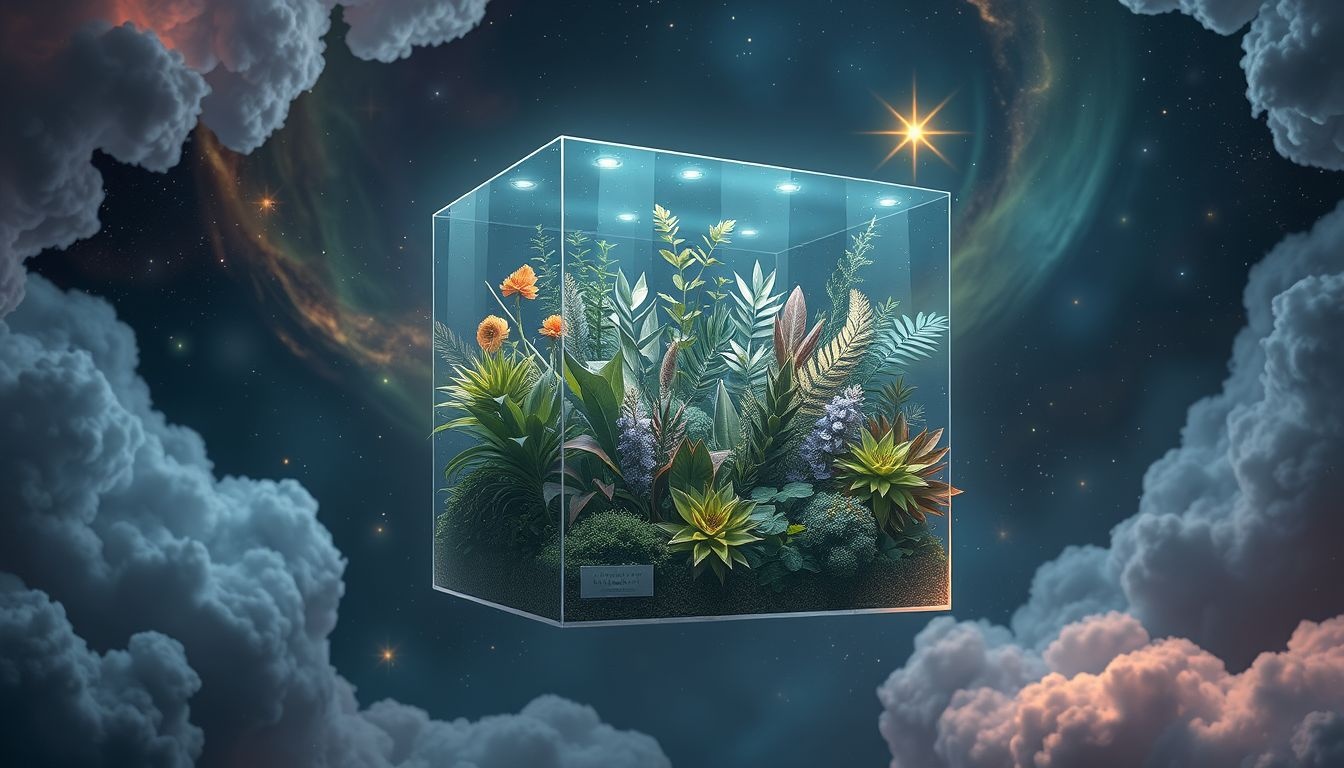 Een inzamelbus vol planten symboliseert groei en nieuwe kansen.