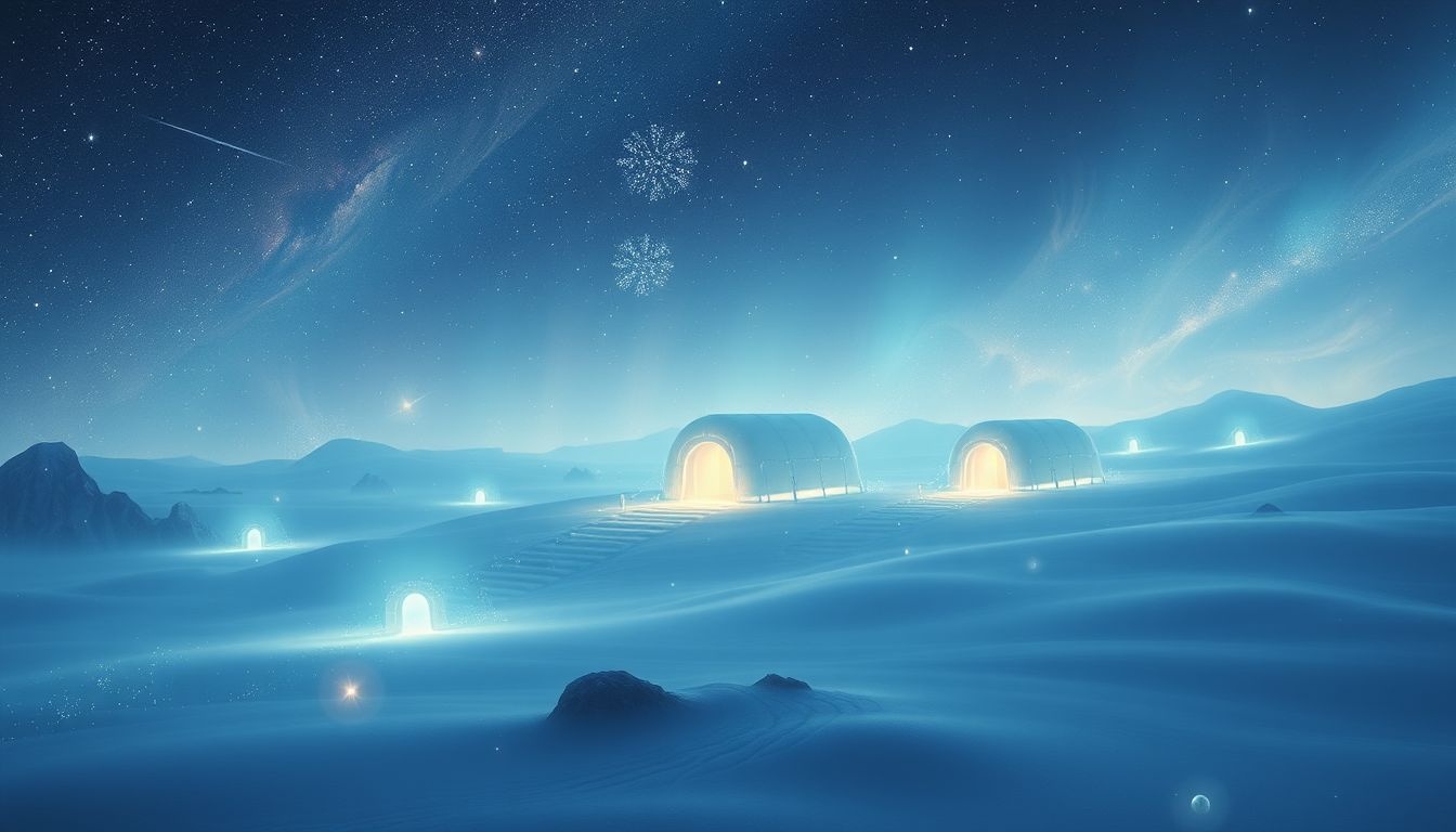 Een verlaten Eskimo-dorp symboliseert gevoelens van isolatie en verandering.
