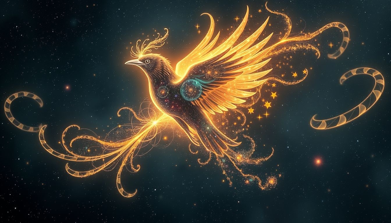 Een veranderende vogel symboliseert groei en persoonlijke transformatie.