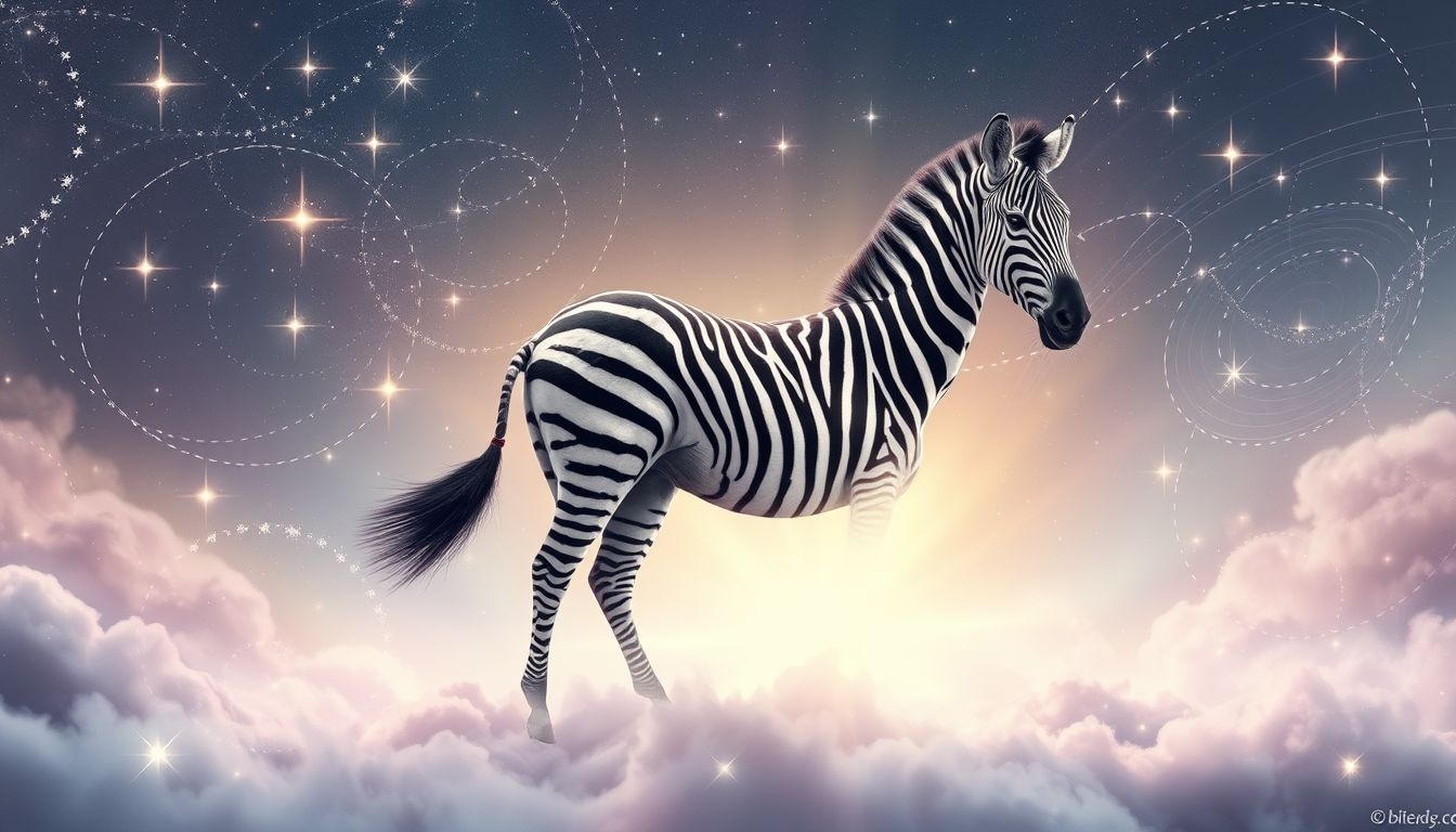 Een zebra in dromen symboliseert balans tussen tegenstellingen en harmonie.