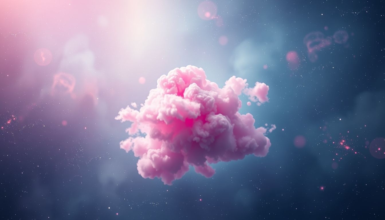 Dromen over een magenta wolk symboliseren creatieve transformatie en hoop.