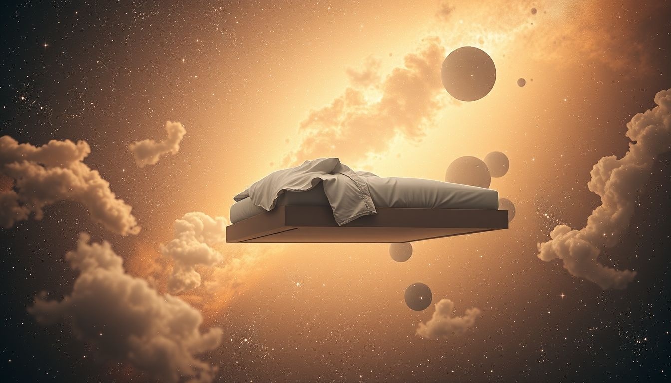 Dromen over een bed symboliseren rust, comfort en persoonlijke veiligheid.