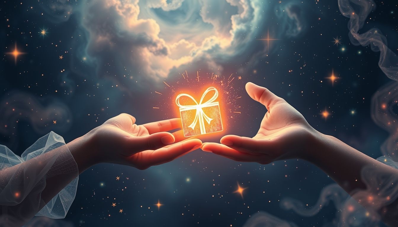 Dromen over cadeau van vriend symboliseert onverwachte steun en waardering.