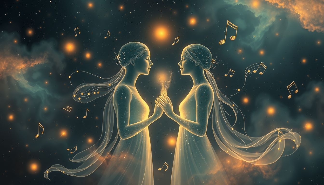 Een duet zingen symboliseert verbondenheid en innerlijke harmonie.