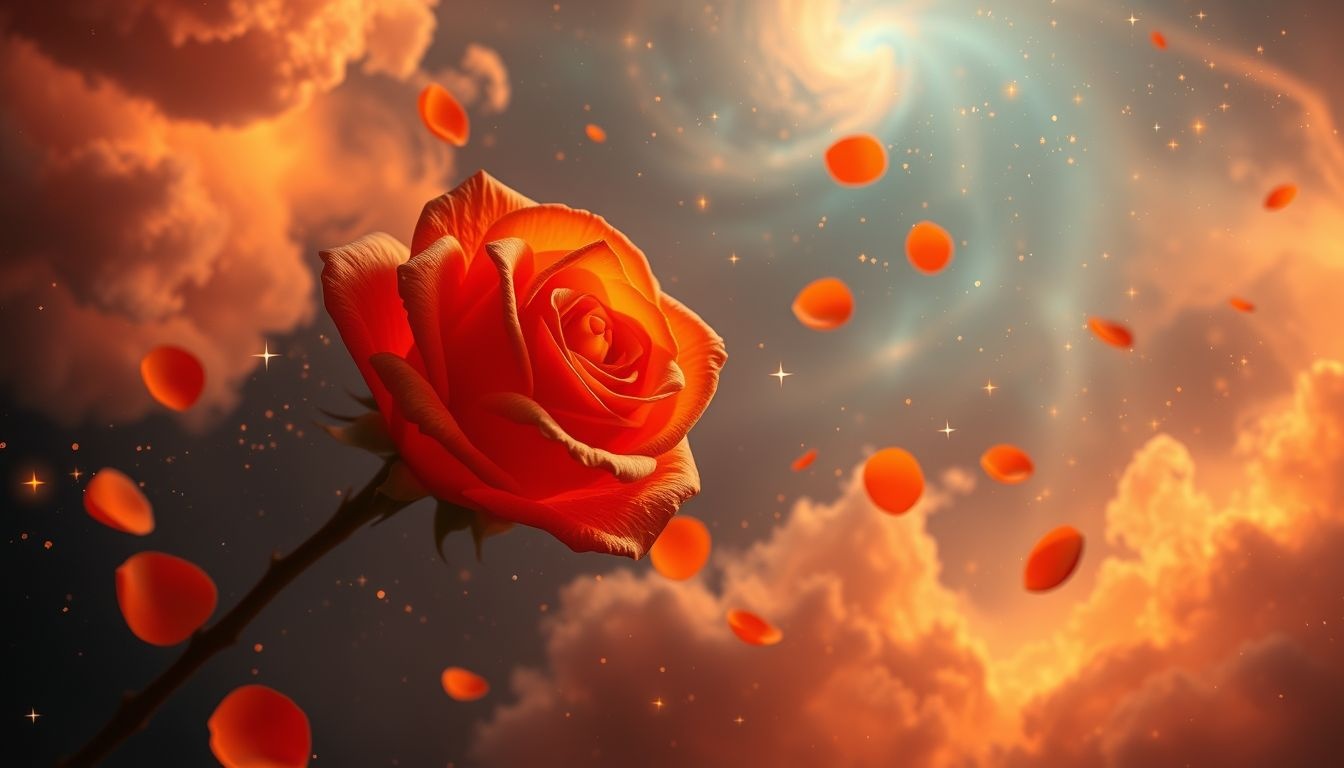 Oranje rozen symboliseren vreugde en nieuwe energie in dromen.