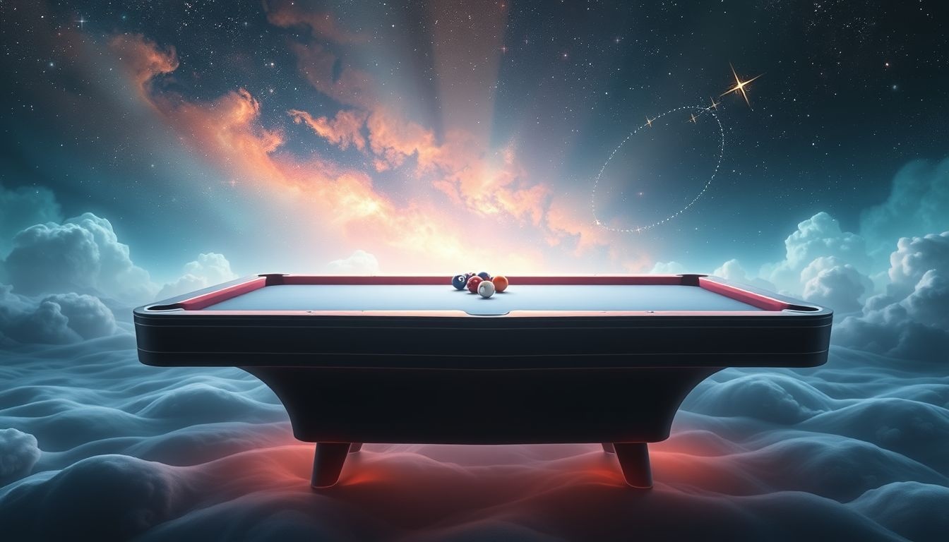 Dromen over een biljarttafel zonder ballen symboliseert gemiste kansen.