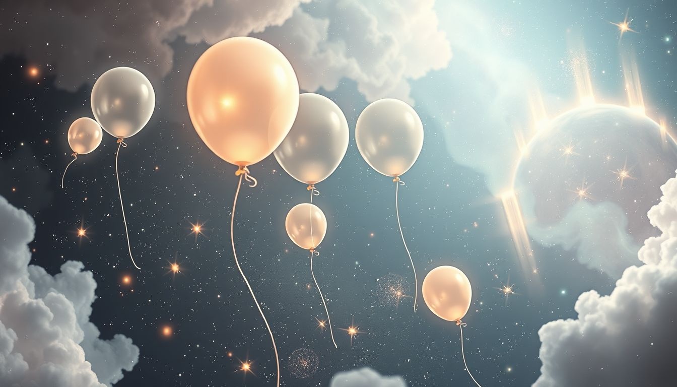 Ballonnen in dromen symboliseren vaak vreugde en tijdelijke geluksmomenten.