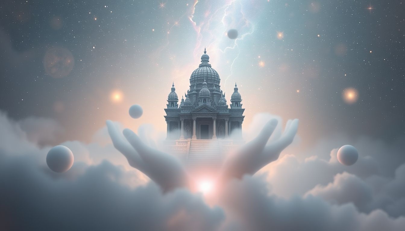 Brahma zien in een tempel symboliseert spirituele vernieuwing en wijsheid.