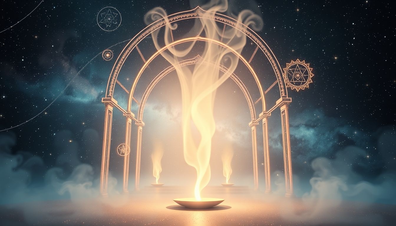 Wierookstokjes in tempels symboliseren zuivering en spirituele verbinding.
