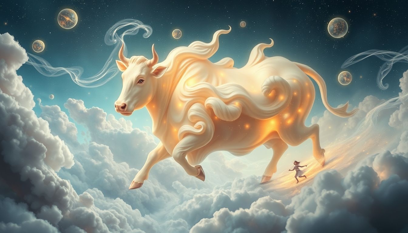 Achtervolgd worden door een melkkoe symboliseert onbewuste zorgen.