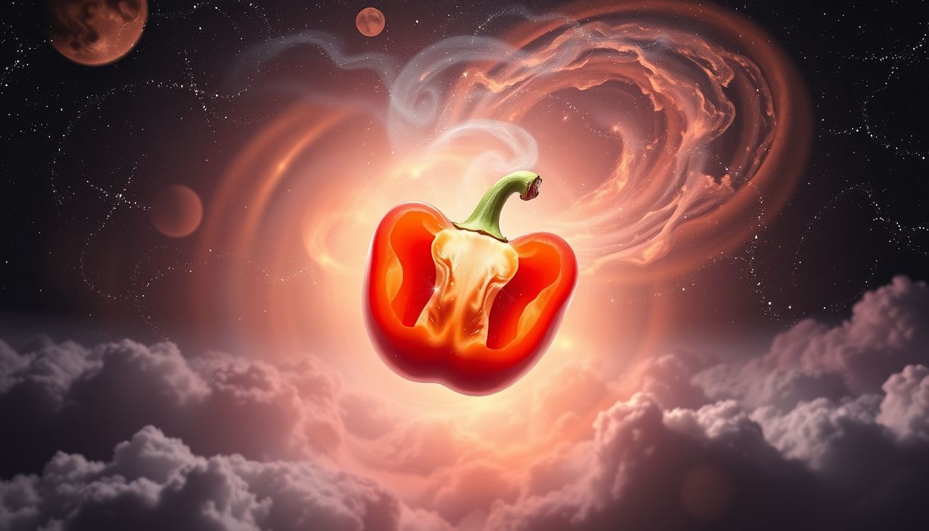 Dromen over gesneden paprika symboliseren nieuwe creatieve kansen en groei.