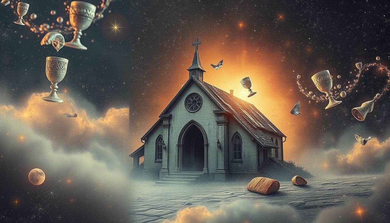 Droom over vervallen kerk symboliseert diep innerlijk geloofsverlies.