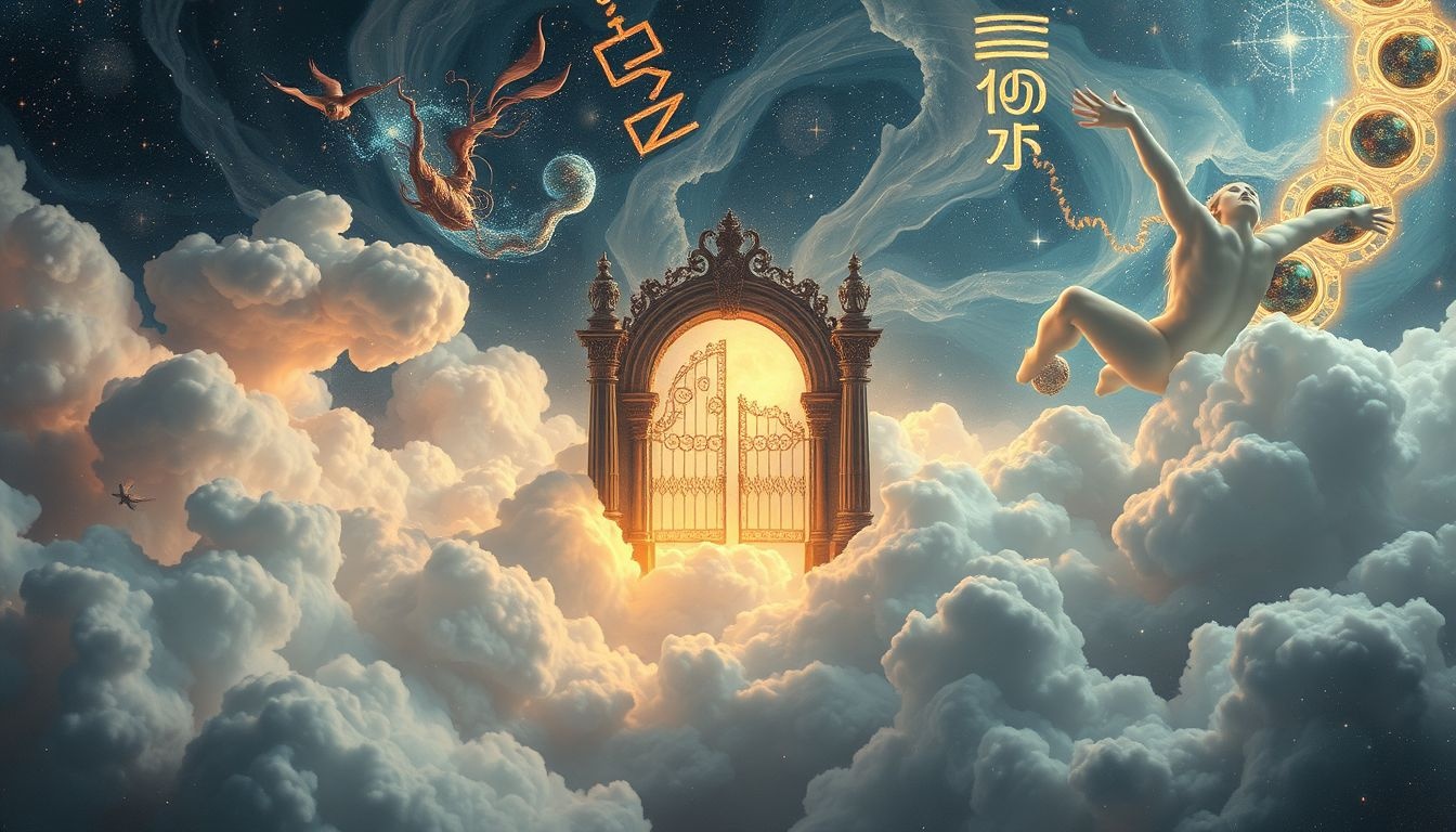 Droom over een open hek symboliseert nieuwe levenskansen.