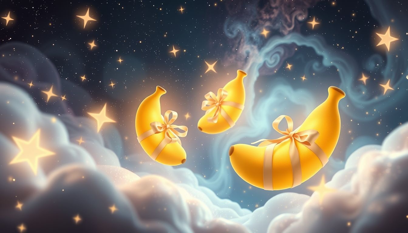 Dromen over bananen als cadeau symboliseren waardering en liefde.