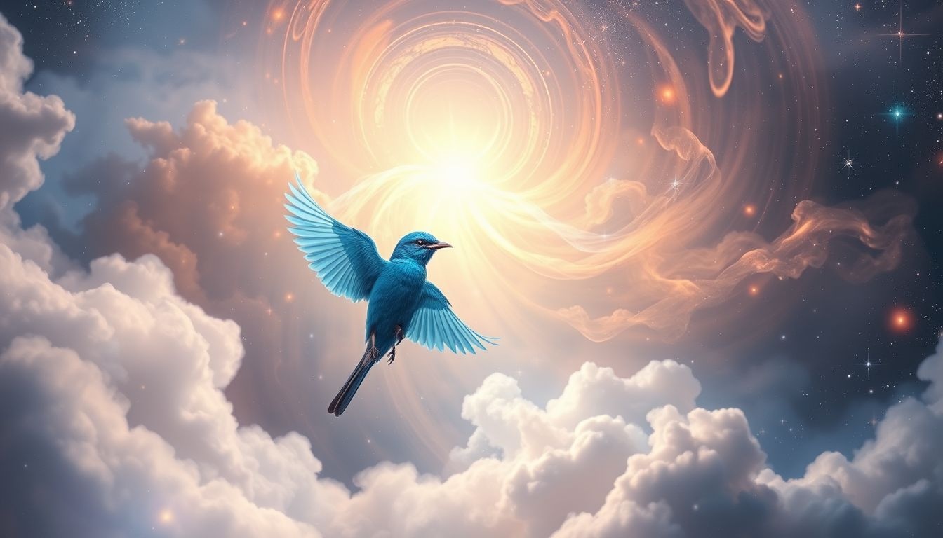 Blauwe lijsters symboliseren hoop en spirituele vrijheid in dromen.