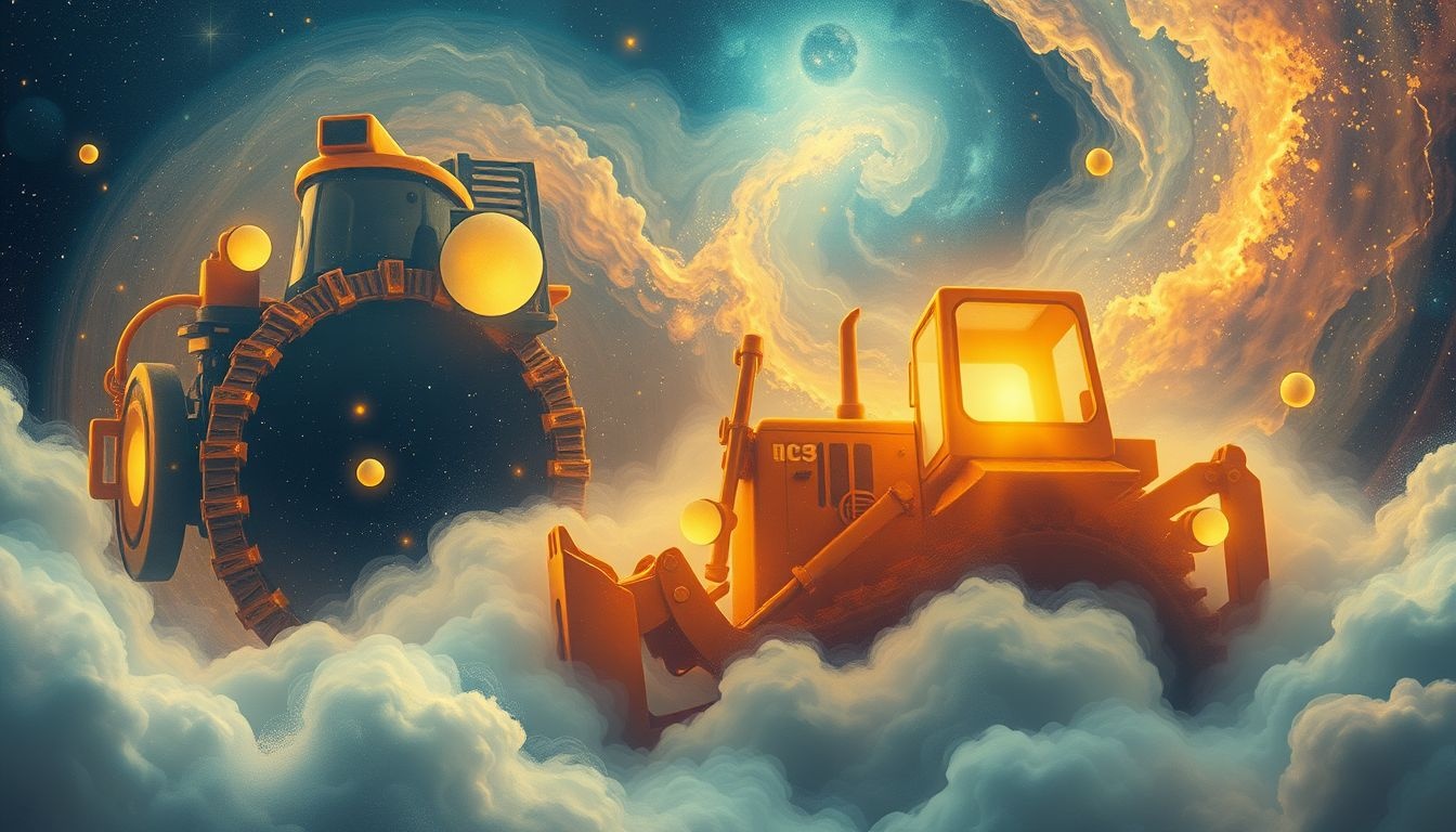 Dromen over bulldozers symboliseren vaak kracht en overweldigende veranderingen.