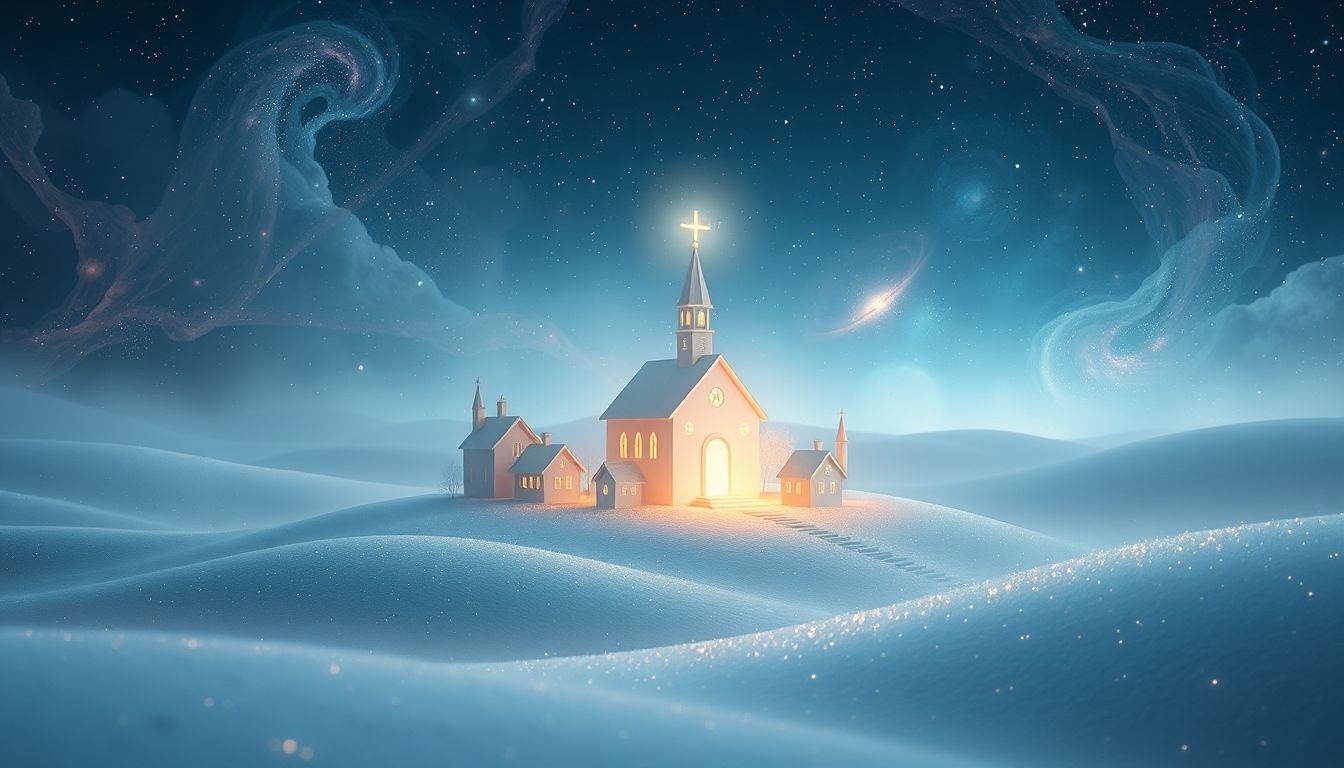 Dromen over buurtschappen met kerk symboliseren gemeenschapsgevoel en spiritualiteit.