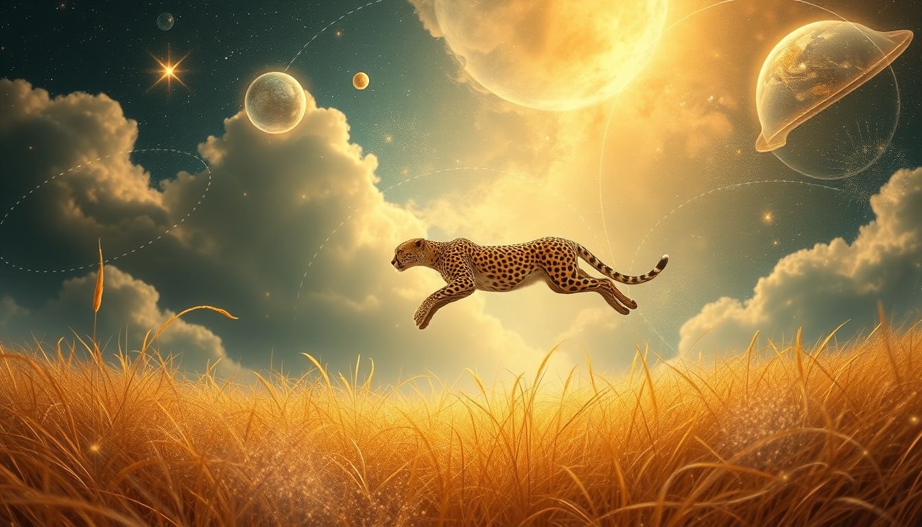 Dromen over cheetahs symboliseren snelheid en het grijpen van kansen.