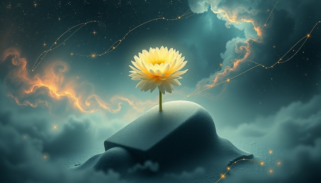 Dromen over chrysanten op een graf symboliseren rouw en herinnering.