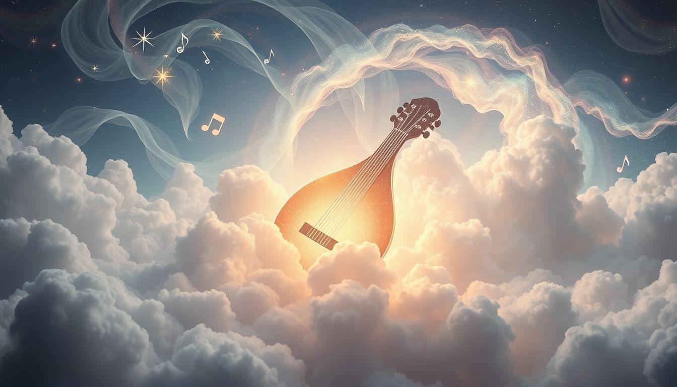 Een teruggevonden dulcimer symboliseert herwonnen innerlijke harmonie en inspiratie.