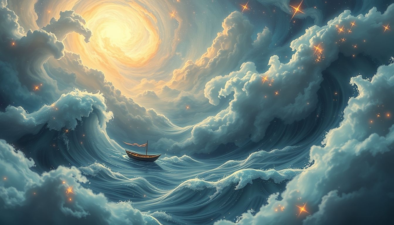 Dromen over een klein bootje symboliseren vaak kwetsbaarheid en vrijheid.