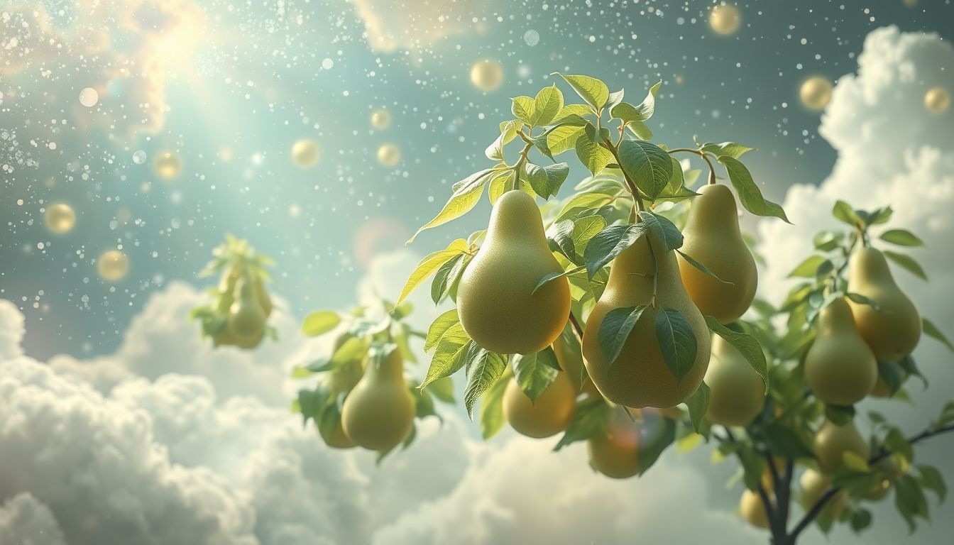 Dromen over een perenboomgaard symboliseert groei en vruchtbare kansen.