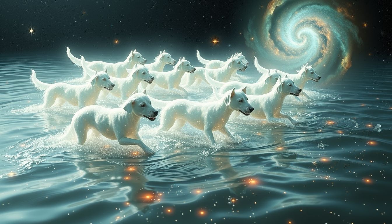 Dromen over honden in water symboliseren emoties en sociale verbondenheid.